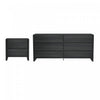 Linda Modern 2-Piece Dresser and Nightstand in Charcoal Gray
