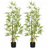 HOMCOM 2 Piece 4ft Artificial Tree Bamboo for Indoor Home Decor