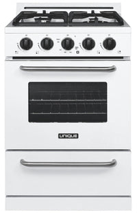 Off-Grid by Unique 24-Inch Propane Range with Battery Ignition - UGP-24G OF1 W