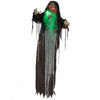 Homcom Halloween Green Big-mouth Monster Animatronic Prop W/ Light Up Eyes