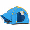 Outsunny Car Camping Tent with 3 Doors, 3000mm Waterproof, Blue and Orange