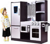 Costway Kids Kitchen Playset Wooden Chef's Pretend Play Toy Cooking Food Set Gift For Kids