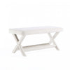 Abigail Mid-Century Modern Upholstered Velvet Accent Bench in Cream