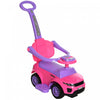 Aosom 3 In 1 Kid Ride On Push Car Stroller Sliding Walking Car With Horn Music Light Function Secure Bar Ride On Toy For Boy Girl Toddlers 1-3 Years Old Pink