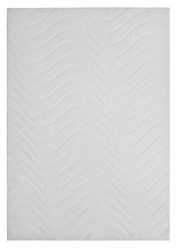 Pearl White Waves Washable Shag Area Rug 5'x7' Indoor Area Rug