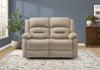 Small 2-Seater Power Reclining Love Seat, 50\" Wide, Usb Port Included, Beige Fabric Recliner