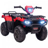 Aosom 12v Kids Atv Quad, 4 Wheeler Battery Powered Ride-On Electric Vehicle With Music Mp3, Headlights, High Low Speed, Treaded Tires, For Boys And Girls Ages 37-60 Months, Red