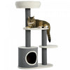 Pawhut 39\" Cat Tree For Indoor, Cat Tower With Scratching Posts, Condo, Top Perch, Platforms, Multi-level Kitten Activity Centre, White