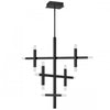 Dainolite Acasia Chandelier 42w Matte Black Frosted Acrylic Diffuser Lamp
