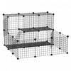 Pawhut Small Animal Cage Rabbit Cage With Door, Guinea Pig Playpen, Small Animal Fence For Bunny, Chinchilla, Freret, Chinchilla, Indoor And Outdoor Use, Total 31 Panels, 41.3\" X 41.3\" X 27.6\"