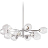 Dainolite Abii 12 Light Chandelier Polished Chrome Finish Clear Glass Lamp