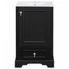Harper 20 Inch Compact Modern Bathroom Vanity with Ceramic Sink, Black