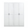 Hopkins Modern 2-Piece Wardrobe Closet in White Armoire