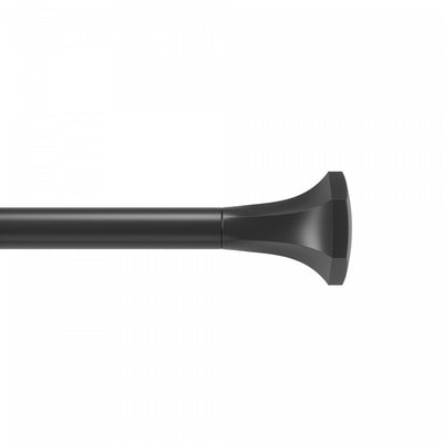 Umbra Sita Matte Black Expandable 1" Curtain Rod - 72"-144" | Tringle à rideaux extensible Sita de Umbra noir mat de 1 po - 72 po à 144 po