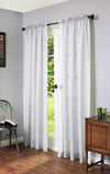 Cote D'azure White Rod Pocket Curtain Panel - 56\" X 95\"