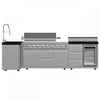 FORNO Bulnes Outdoor Kitchen 84,000 BTU Stainless Steel BBQ with Black Granite Countertops - FODKT2520BLK