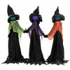 HOMCOM 48\" Holding Hands Witch Trio Stake Halloween Yard Decoration
