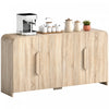 HOMCOM Sideboard Cabinet, 62\" Modern Buffet Cabinet with Soft-Close Doors