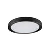 Dainolite Flynn Flush Mount 24w Sandy Black White Diffuser Lamp