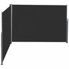 Outsunny Double Retractable Side Awning 236\" X 63\" Patio Screen Black
