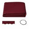 Outsunny 11' X 10' Retractable Awning Fabric Replacement Outdoor Sunshade Canopy Awning Cover, Uv Protection, Wine Red