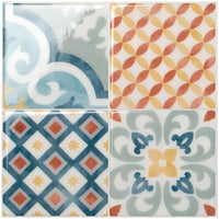 Smart Tiles Peel and Stick 4-Sheet 9 x 9 Backsplash - Vintage Almada