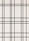 Covington Grey White Checkered Pattern Rug, 5'3\" x 7'7\" Indoor Area Rug