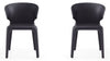 Manhattan Comfort Set of 2 Conrad Faux Leather Dining Chairs - Black