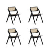 Lambinet Industry Chic Wood Folding Chair in Black and Natural - Set of 4 Dining Chair