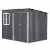 Outsunny 8.5' X 6' Metal Outdoor Storage Shed With Window, Lockable Doors