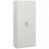 HOMCOM 71\" Metal Storage Cabinet with 2 Doors 4 Adjustable Shelves White