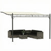 Outsunny 11.5' x 8.2' Outdoor Pergola, Lean to Pergola, Cream White