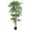 Outsunny 6FT Artificial Bamboo Tree in Pot with 1530 Leaves, Green