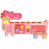 Qaba Dinosaur Busy Board Panels, Montessori Sensory Toys for Toddlers, Toddler Learning Activity Center, Wall-Mounted Learning Toy for Ages 2+, Living Room or Kids Room, Pink