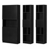 Liora Set Of Bookcase And 2 Narrow 5-shelf Bookcases - Black Oak