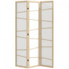 HOMCOM Folding Room Divider, 3 Panel Privacy Screen, Natural Wood