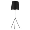 Dainolite Tripod 3 Leg Floor Lamp Matte Black Black/Silver Tapered Drum Shade