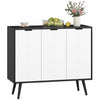 HOMCOM 36\" Sideboard, Buffet Cabinet with Adjustable Shelves, Black