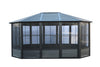 Florence Solarium 12x15 Metal Roof In Black