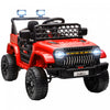 Qaba 12v Powered Ride-On Truck Car, Electric Car For Kids With Remote Control, Openable Doors, Spring Suspension, 3 Speeds, Usb Music Horn, Led Headlights, Red