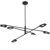 Dainolite Cari 6 Light Chandelier 6.5w Matte Black Lamp