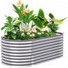 Outsunny 5.2 x 2.6 x 1.8ft Galvanized Raised Garden Bed, Easy DIY, Silver