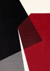 Forte Red Black White Geometric Area Rug - 5'3\" x 7'5\"