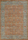 Hailey Traditional 5'3\" x 7'3\" Area Rug in Orange Indoor Area Rug