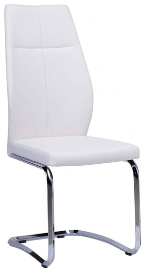 Julius Dining Chair, White Faux Leather (set Of 2)