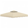 Outsunny 9.8'x9.8' Double Roof Gazebo Replacement Canopy Top Cover, Beige