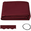 Outsunny 9' X 8' Retractable Awning Fabric Replacement Outdoor Sunshade Canopy Awning Cover, Uv Protection, Wine Red