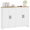 HOMCOM Modern Sideboard Buffet Cabinet with Adjustable Shelves White