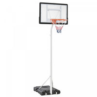 Soozier Portable Basketball Hoop, 7ft-8.5ft Height Adjustable With Wheels