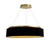 Dainolite Circulo Chandelier 34w Aged Brass Black/Gold Shade Lamp